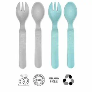 Cuillères fourchettes Bleues REER bébé