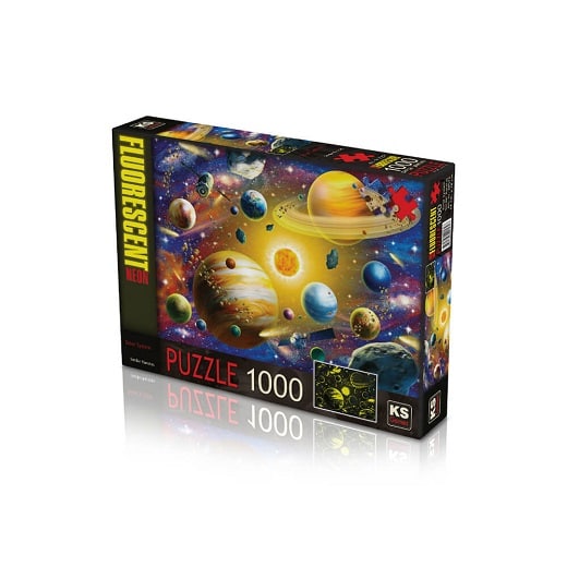 Puzzle 1000pcs Fluo Système Solaire KSGAMES