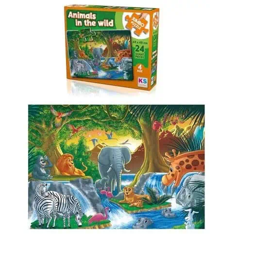 Jumbo Puzzle Animaux sauvages KSGAMES