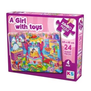 Jumbo Puzzle Une fille un jouet KSGAMES
