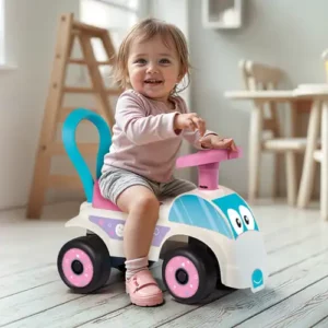 Porteur voiture rose Dolu