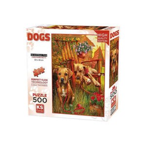 Puzzle 500pcs Chiens dans jardin KSGAMES