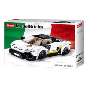 Voiture sport blanche lego Sluban B0957