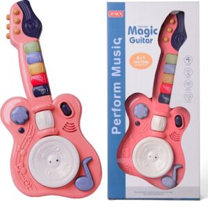 Guitare musicale 1er âge rose