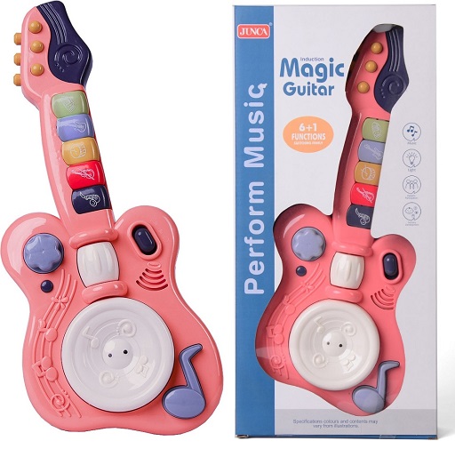 Guitare musicale 1er âge rose