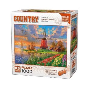 Puzzle 1000pcs ferme des tulipes KSGAMES
