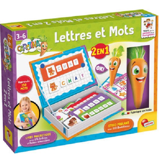 Lettres et Mots 2 en 1 Magnétique Carotina Lisciani