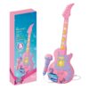 Guitare Musicale Rock rose avec Microphone